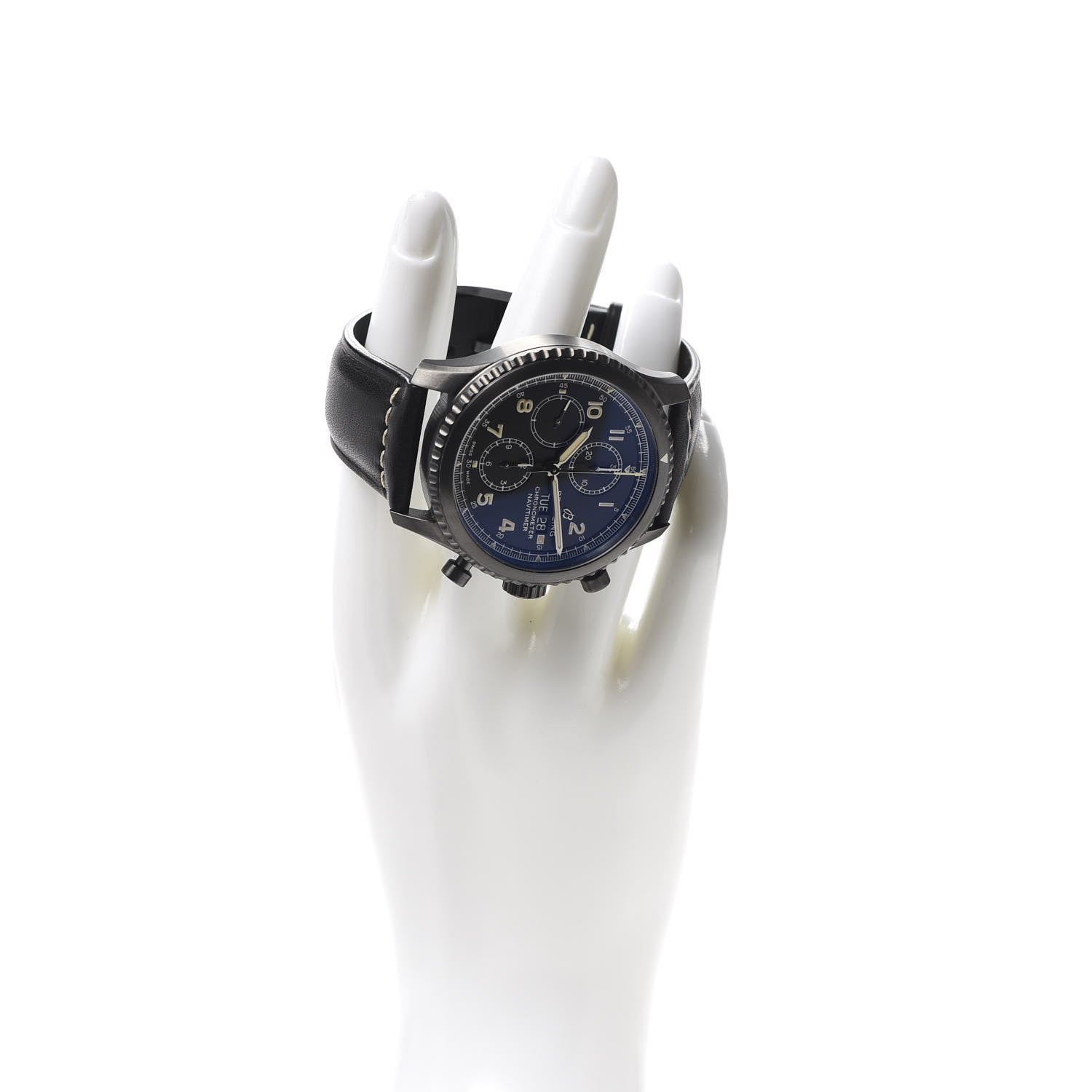 Breitling DLC Coated Stainless Steel Calfskin 43mm Navitimer 8 Chronograph Automatic Watch Black M13314 2 of 9