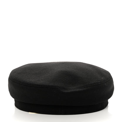 Hermes Cashmere Womens Deauville Cap 59 Black 6 of 10
