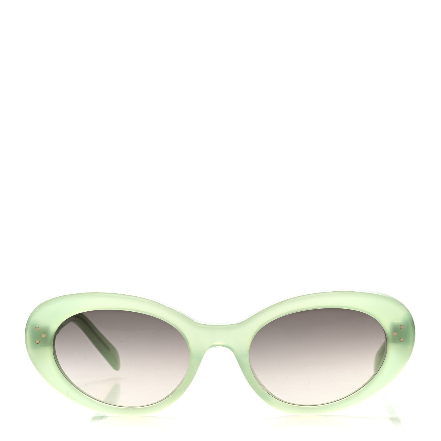 Celine Acetate Cat Eye Sunglasses CL401931 Light Green 2 of 7