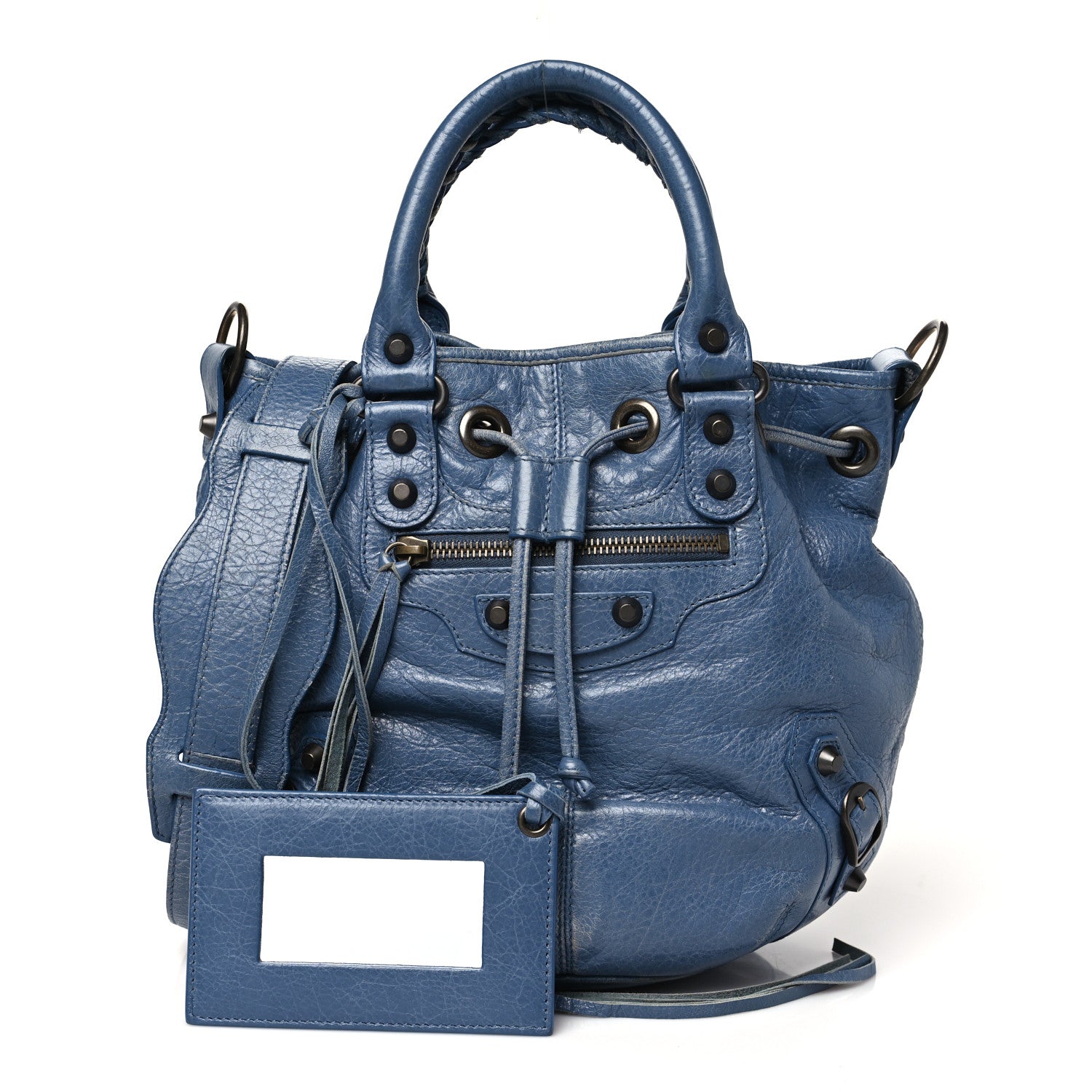 Balenciaga Agneau Classic Hardware Mini Pompon Bleu Persan 3 of 12