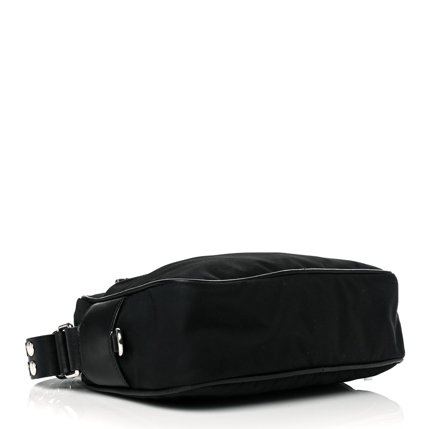 Tessuto Nylon Studded New Vela Shoulder Bag Black Cromo