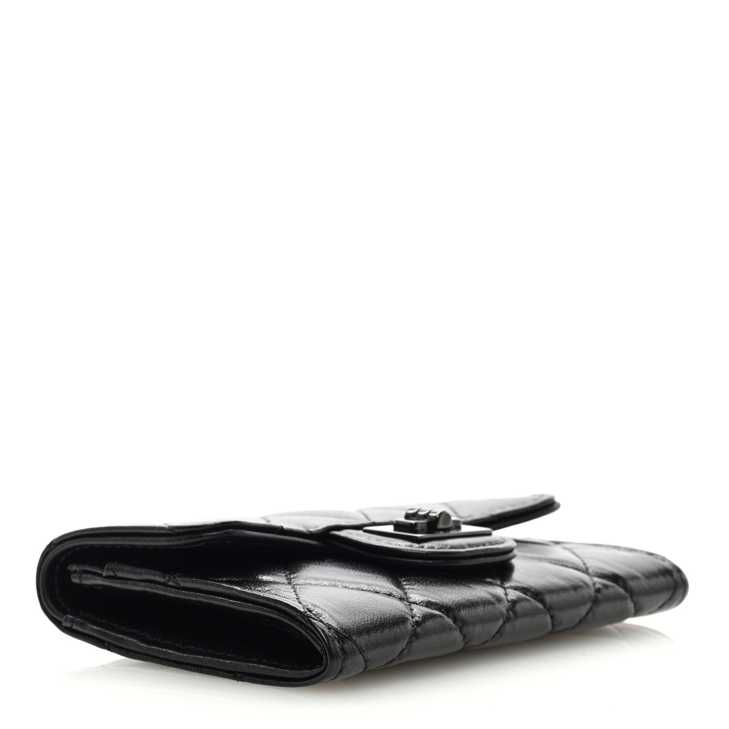 Chanel Aged Calfskin Quilted Reissue Flap Card Holder So Black 4 of 8