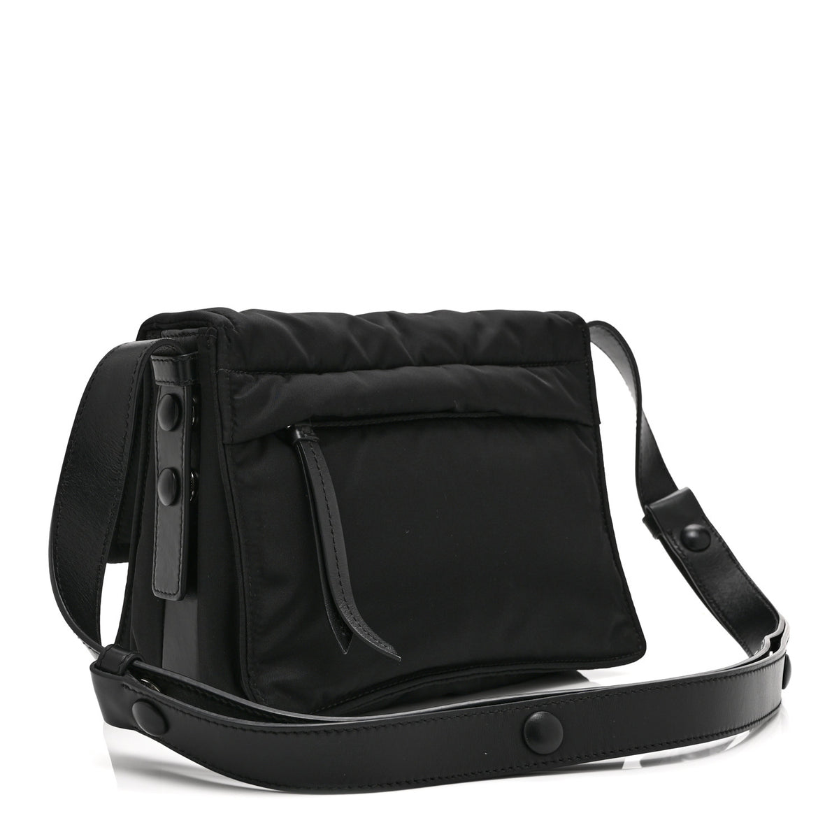 Prada Re-Nylon Vitello Padded Small Flap Shoulder Bag Black 3 of 11