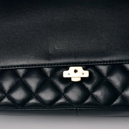 Chanel Lambskin Quilted Large CC Chic Flap Black 10 of 10