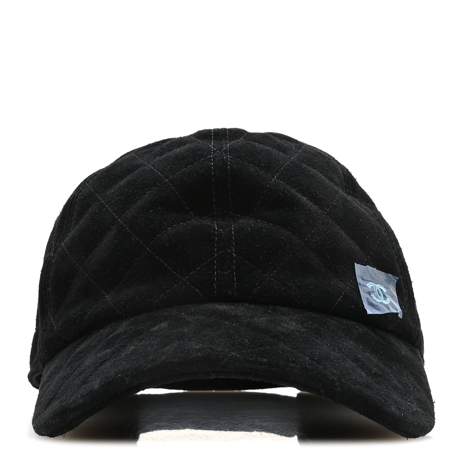 Chanel Suede Goatskin CC Cap Hat Black 3 of 8