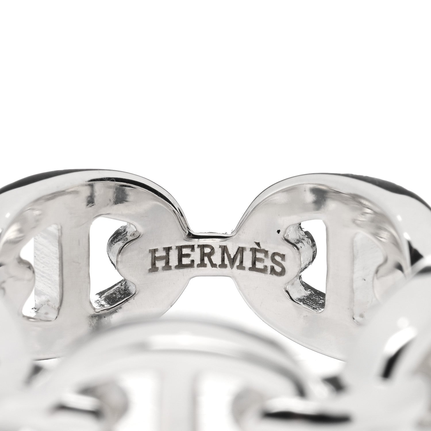 Hermes Sterling Silver PM Chaine d'Ancre Enchainee Band Ring 51 5.75 4 of 4