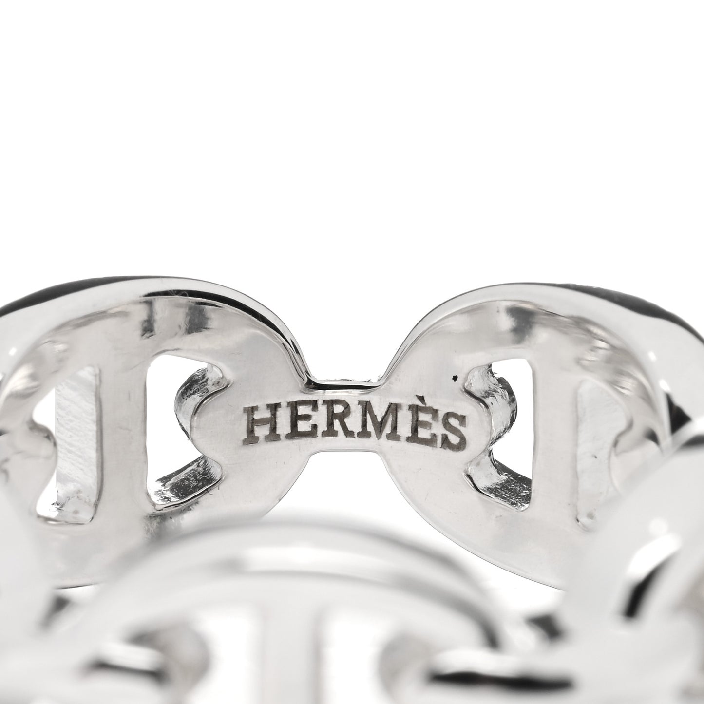 Sterling Silver PM Chaine d'Ancre Enchainee Band Ring 51 5.75
