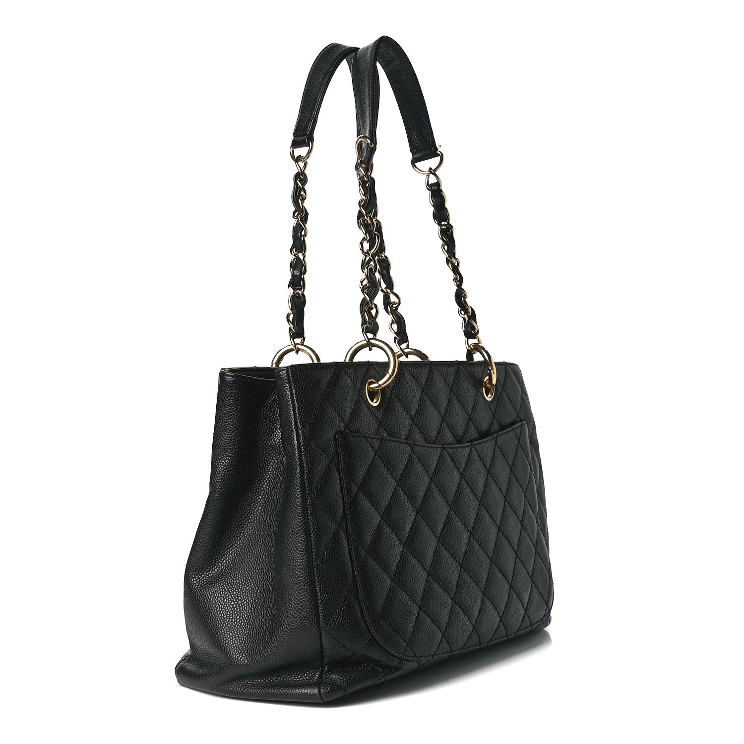 Chanel Caviar Quilted Grand Shopping Tote GST Black 3 of 8