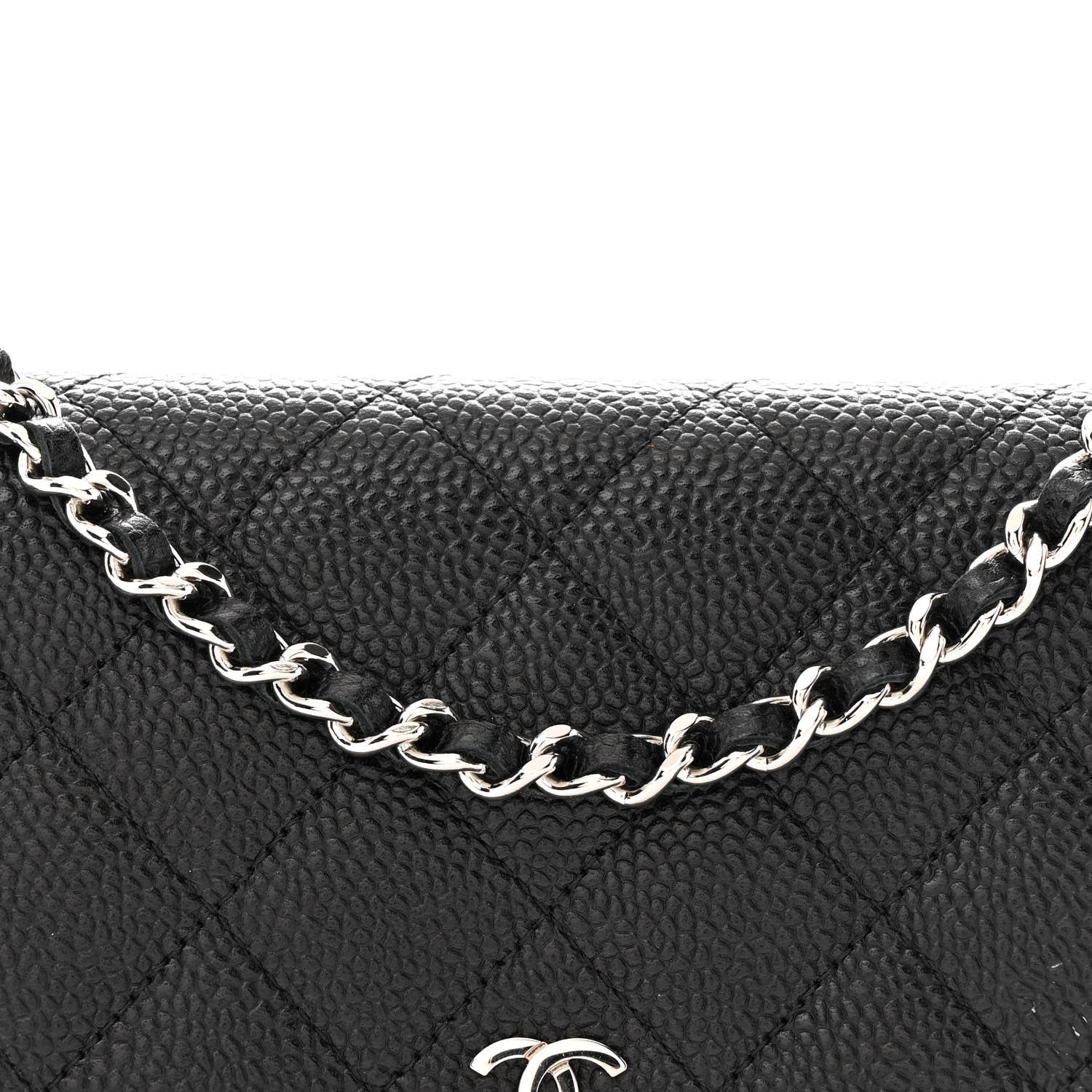 Chanel Caviar Quilted Wallet on Chain WOC Black 9 of 12
