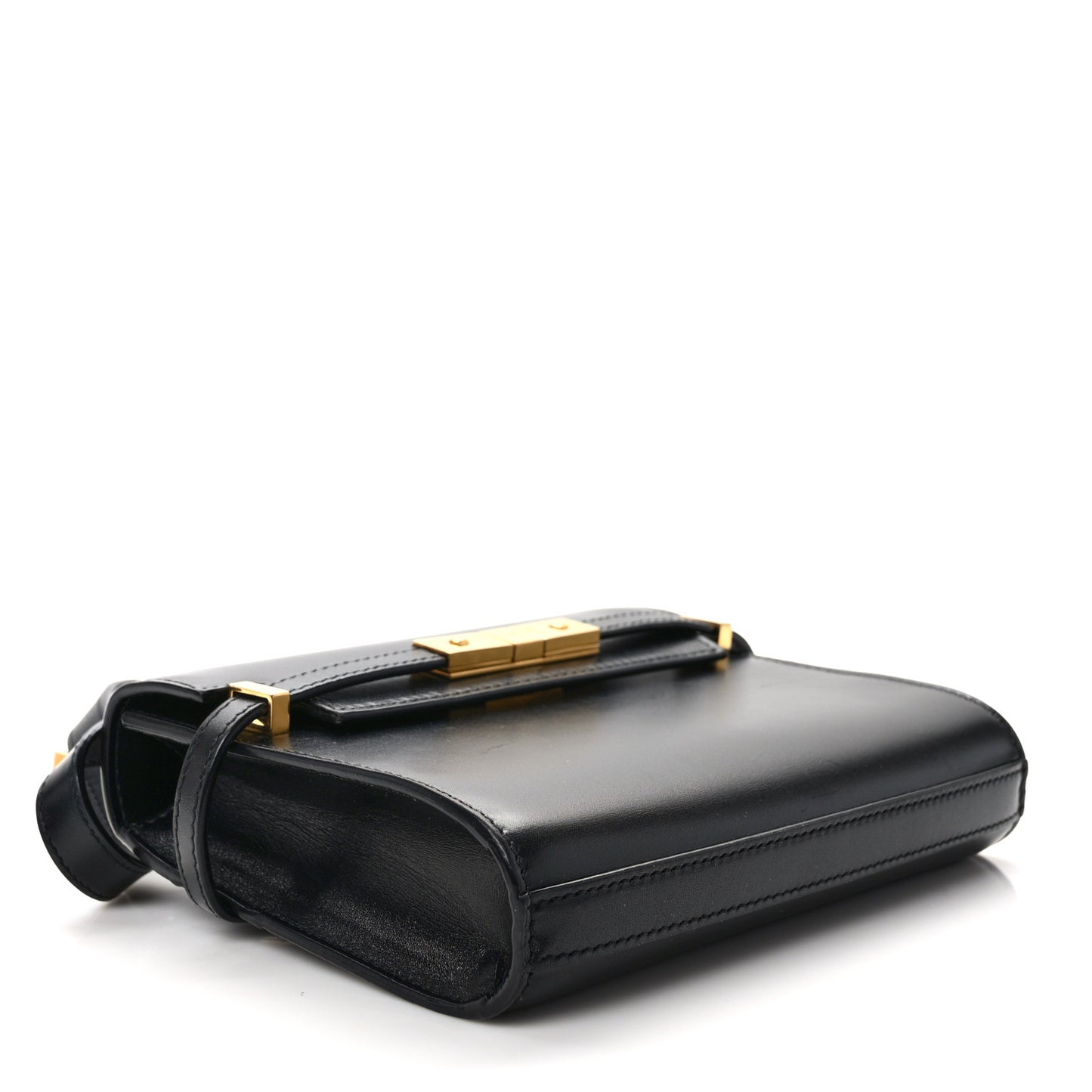 Smooth Calfskin Mini Manhattan Shoulder Bag Black