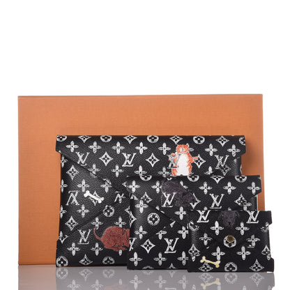 Louis Vuitton Catogram Kirigami Pochette Set Black 10 of 10