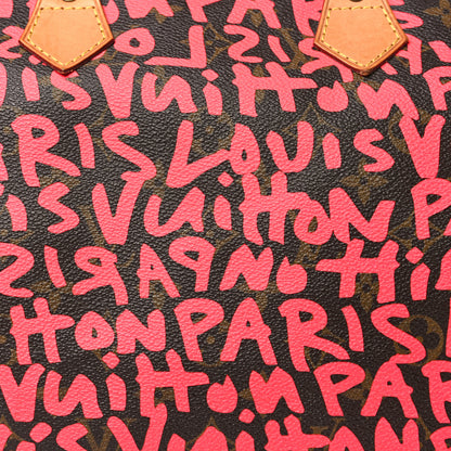 Louis Vuitton Monogram Graffiti Speedy 30 Fuchsia 7 of 11