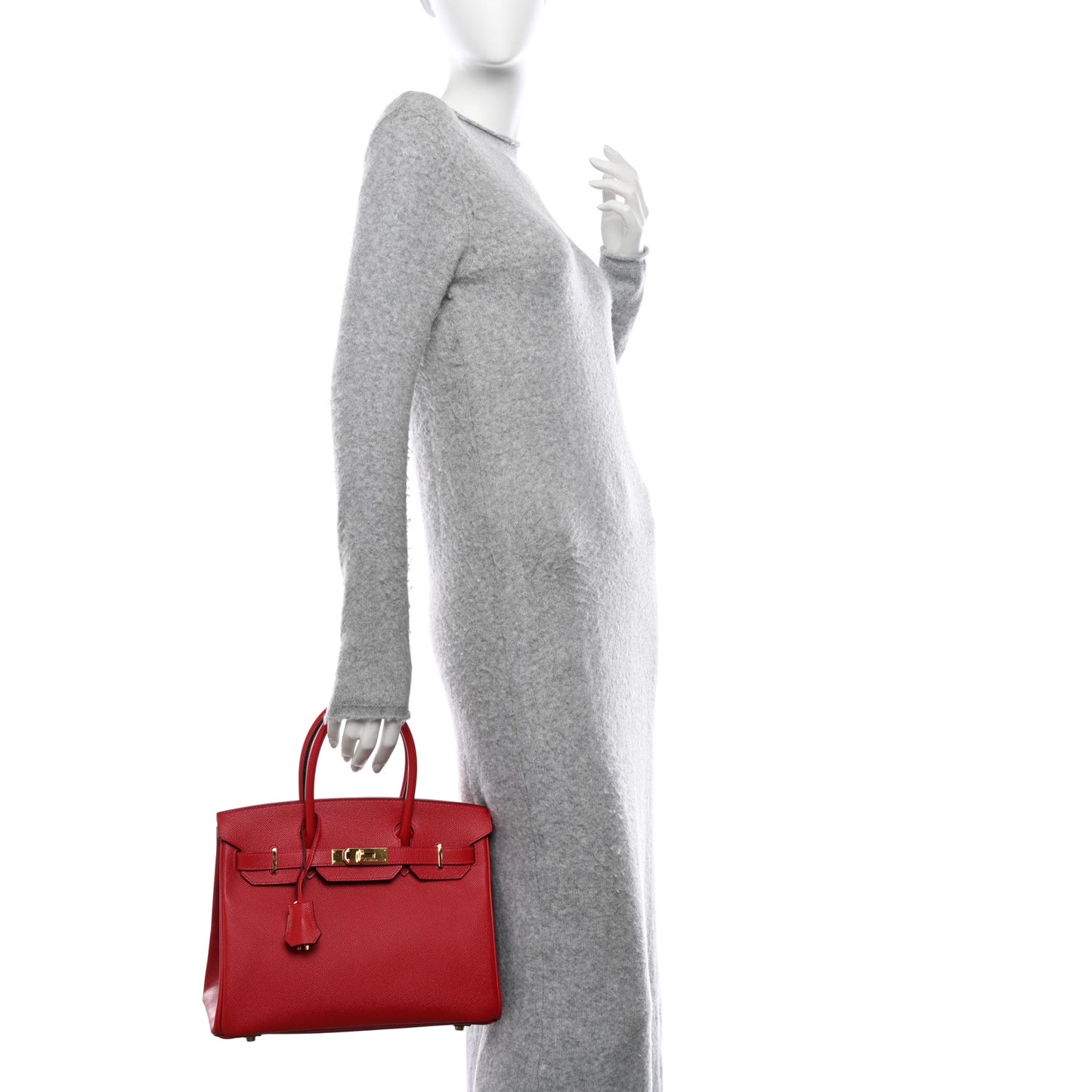 Epsom Birkin 30 Rouge Casaque