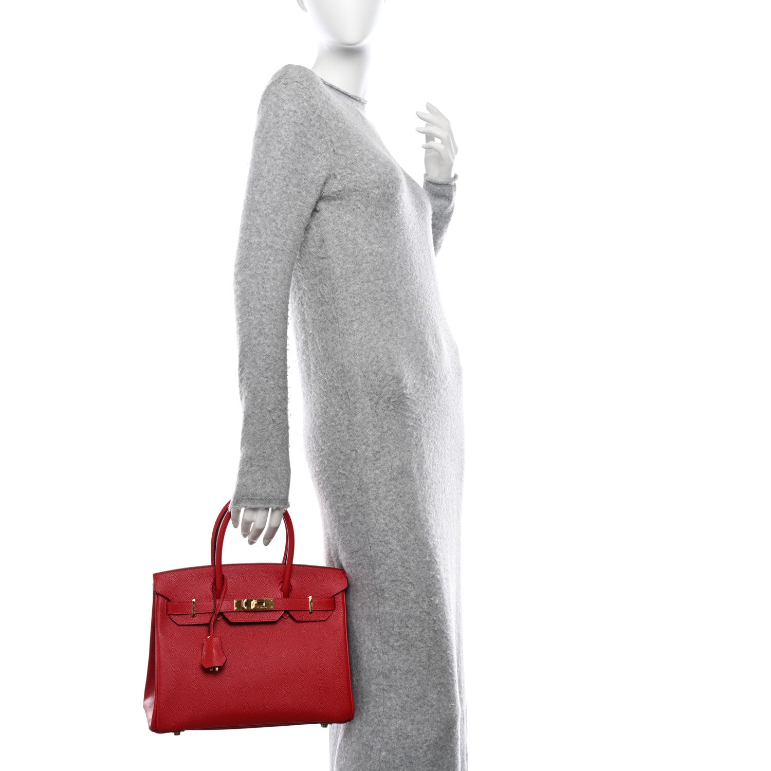 Hermes Epsom Birkin 30 Rouge Casaque 2 of 12