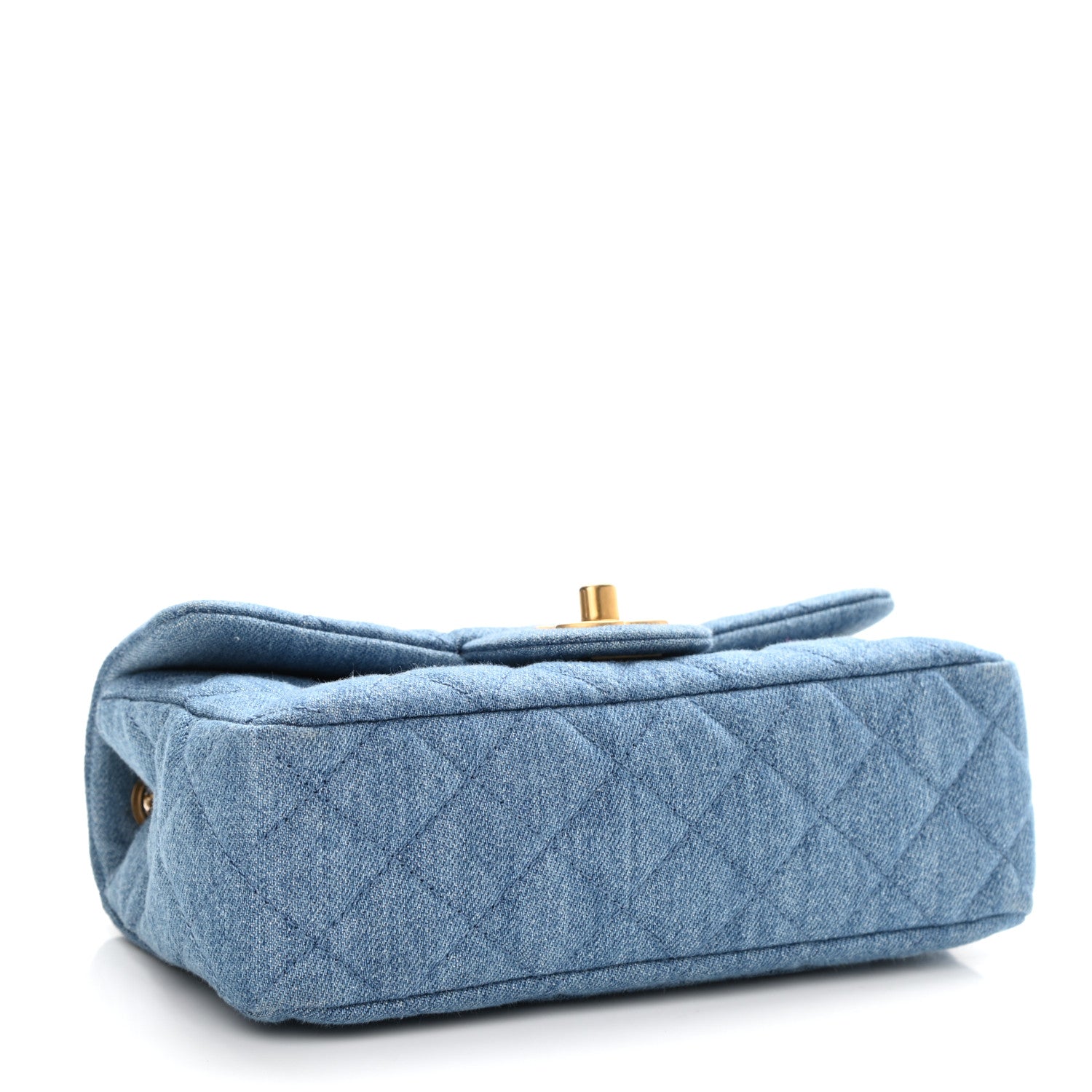 Chanel Denim Quilted Mini Pearl Crush Rectangular Flap Blue 4 of 10
