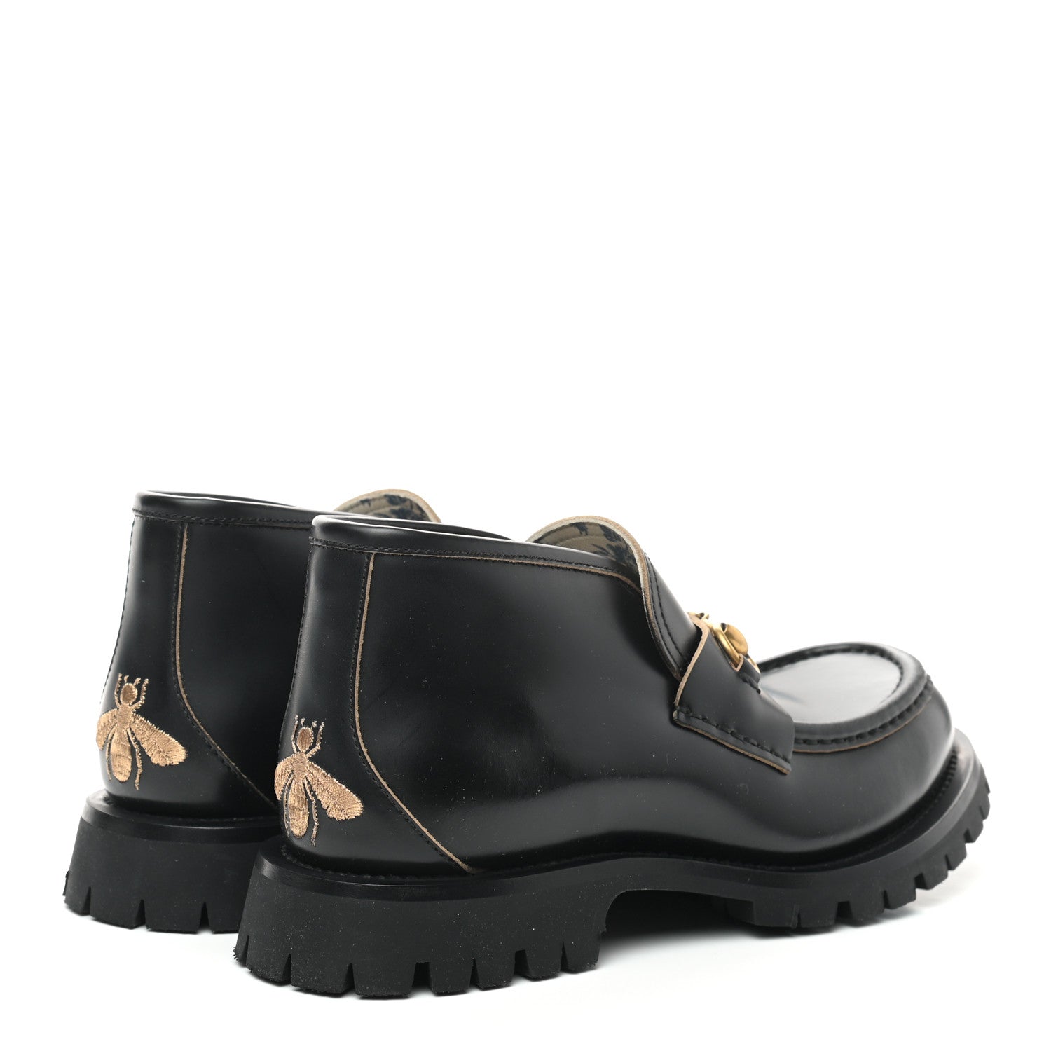 Gucci Cordovan Lux Mens Harald Horsebit Ankle Boots 7 Black 4 of 8