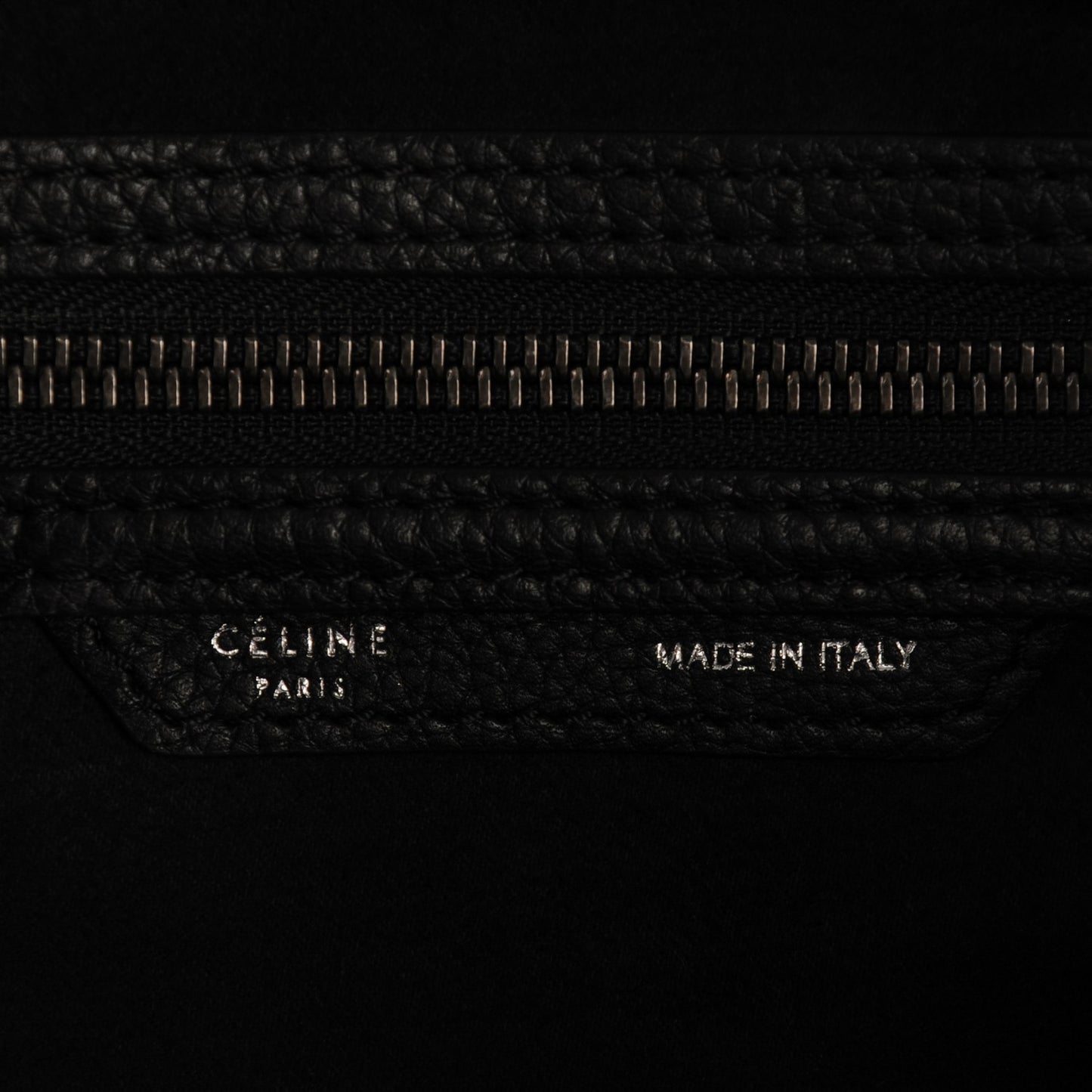 Drummed Calfskin Mini Luggage Black