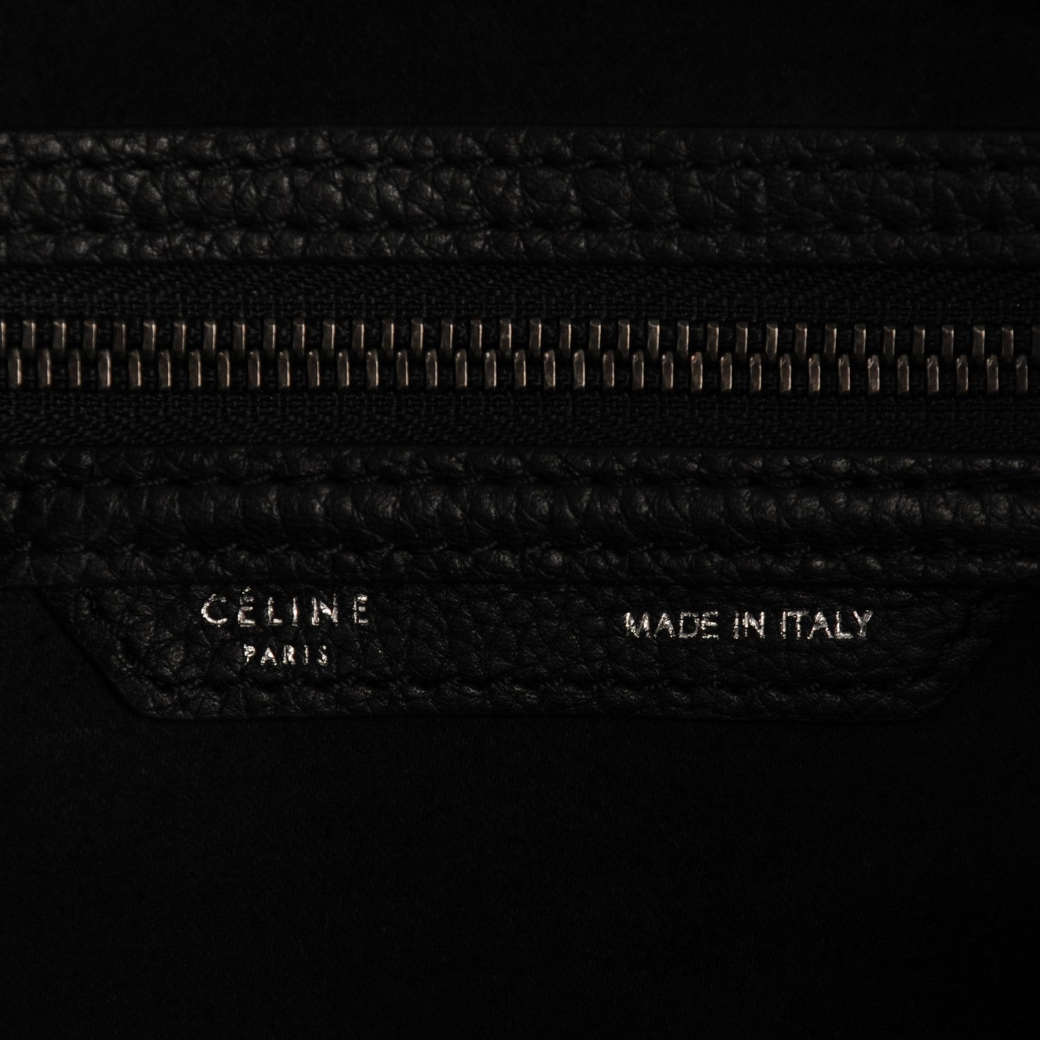 Celine Drummed Calfskin Mini Luggage Black 7 of 8