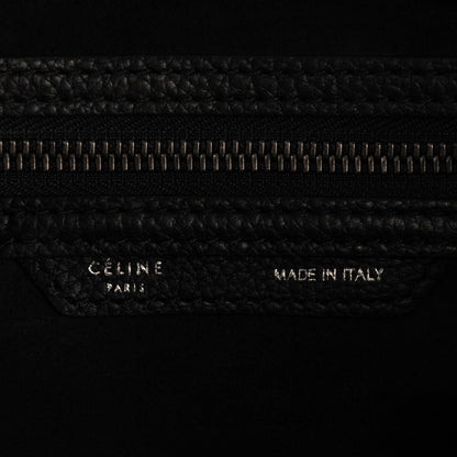 Celine Drummed Calfskin Mini Luggage Black 7 of 8