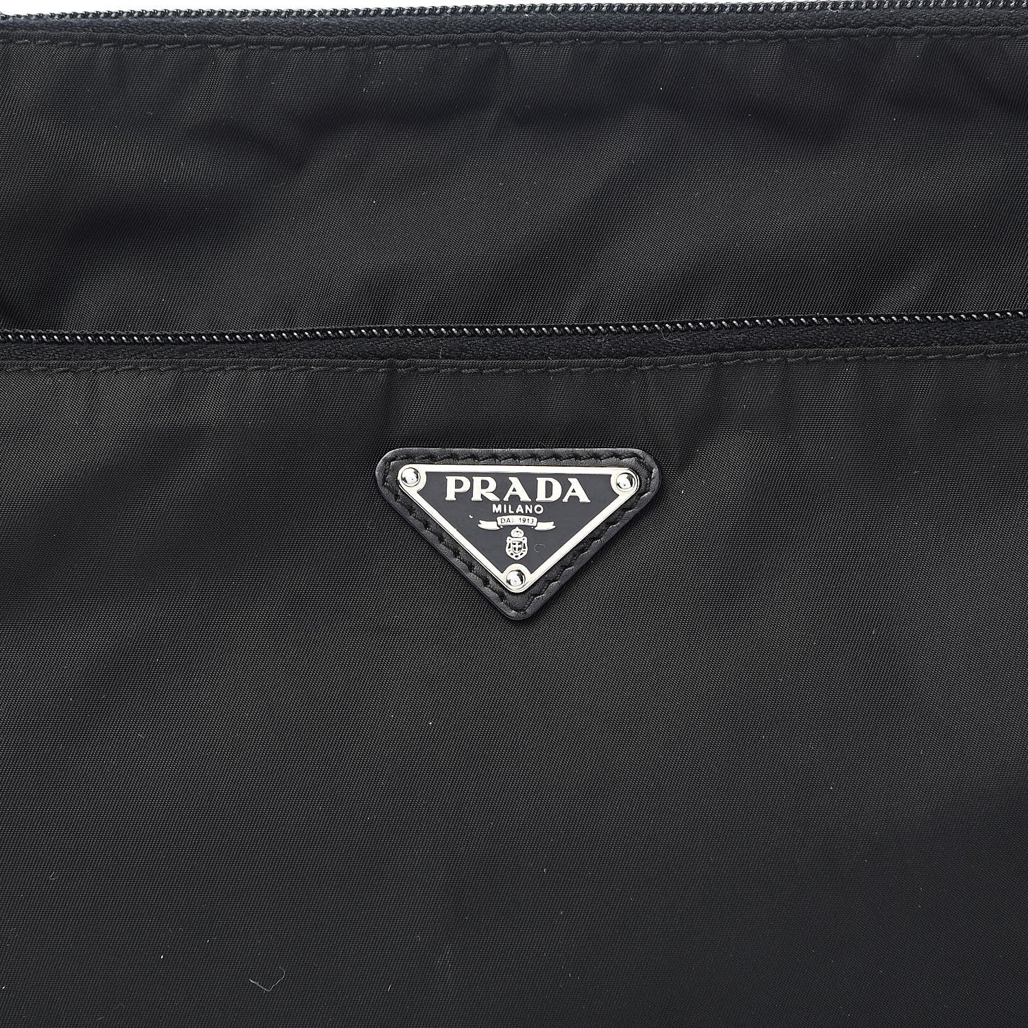 Prada Nylon Flat Messenger Bag Black 10 of 10