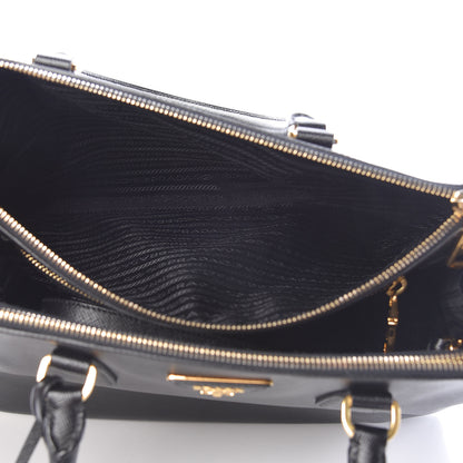 Prada Saffiano Medium Galleria Double Zip Tote Black 6 of 12