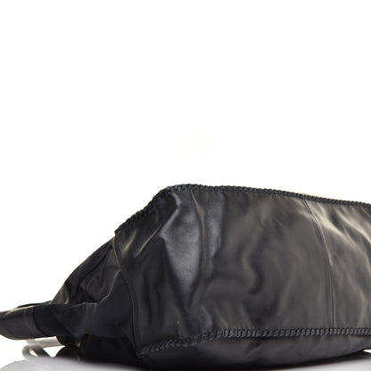 Prada Tessuto Nylon Nappa Soft Drawstring Tote Navy Black 7 of 8