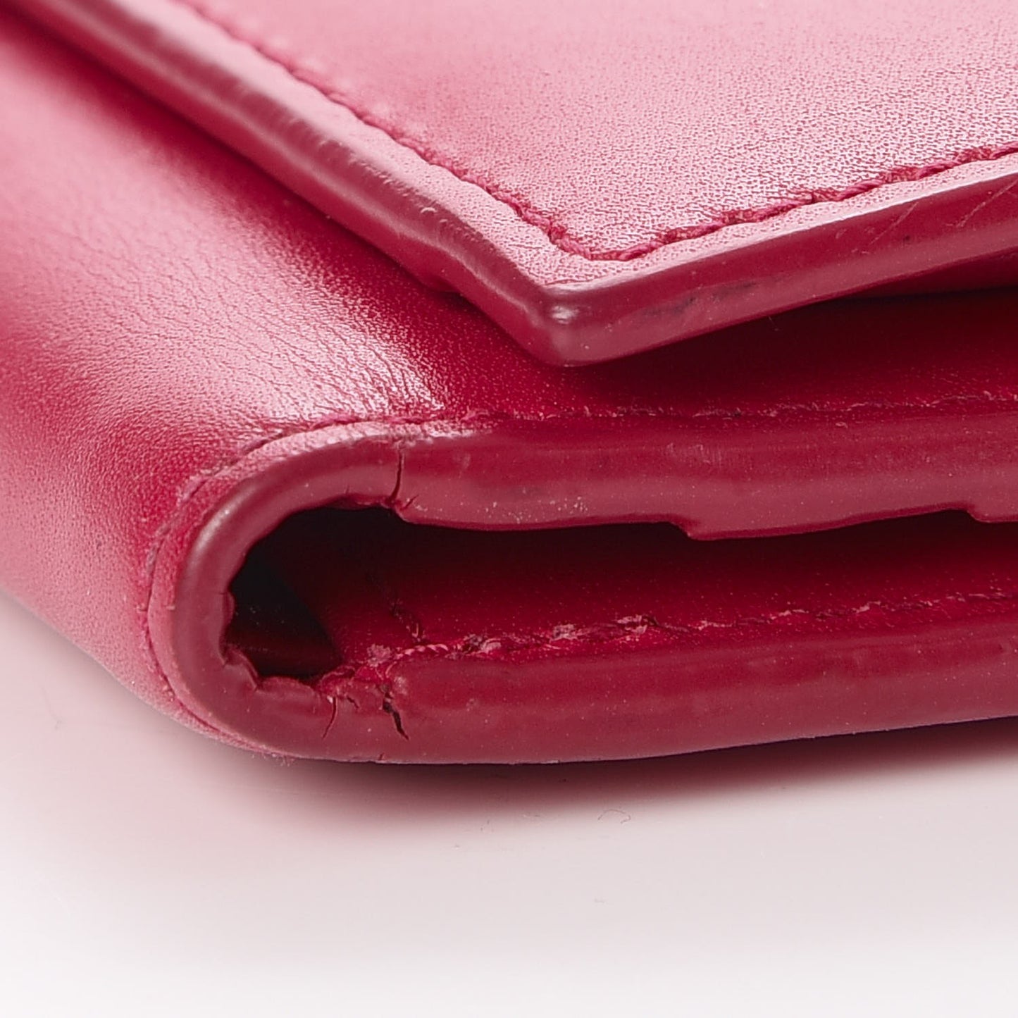 Calfskin Trifold Wallet Pink