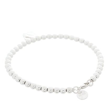 Tiffany Sterling Silver Enamel 4mm Return To Tiffany Heart Tag Bead Bracelet Pink 4 of 4