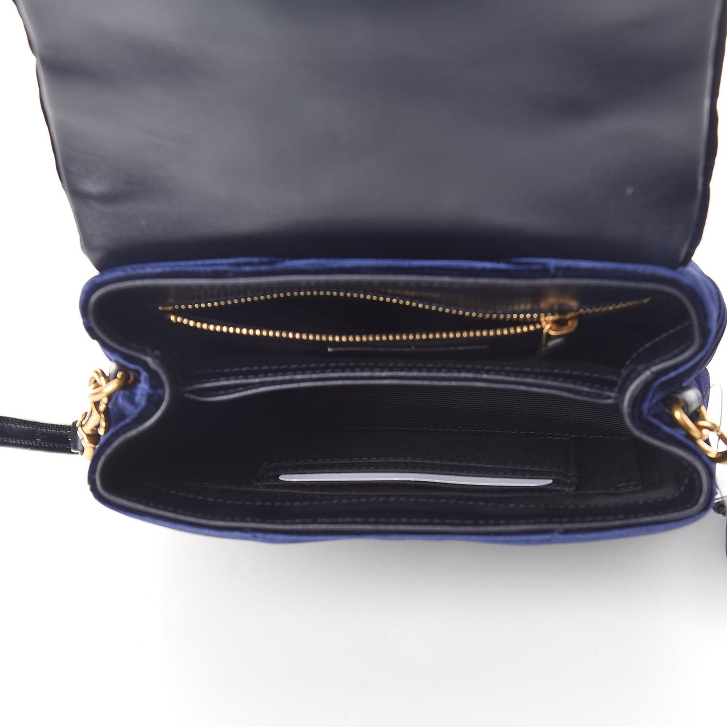Velvet Y Quilted Monogram Toy Loulou Crossbody Bag Navy