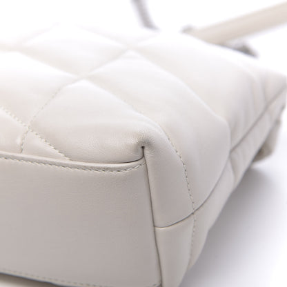 Saint Laurent Lambskin Quilted Toy Loulou Puffer Monogram Chain Satchel Crema Soft 12 of 13