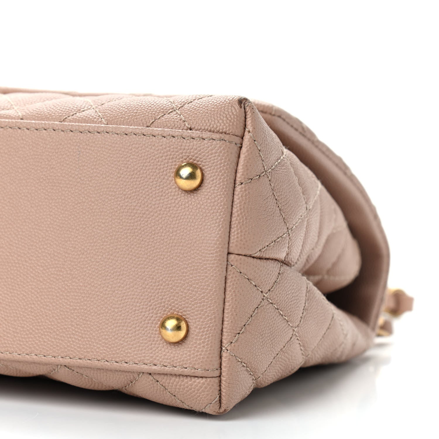 Chanel Caviar Quilted Small Coco Handle Flap Light Beige 8 of 8