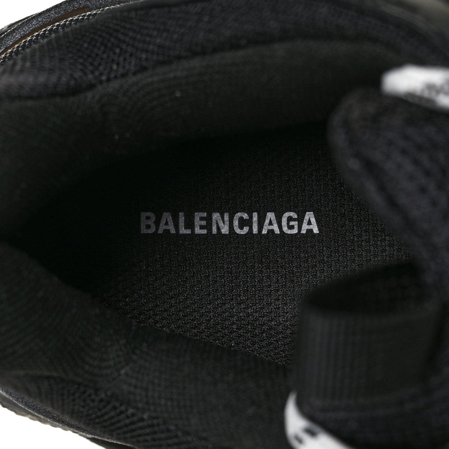 Balenciaga Fabric Mesh Womens Triple S Sneakers 39 Black 7 of 7