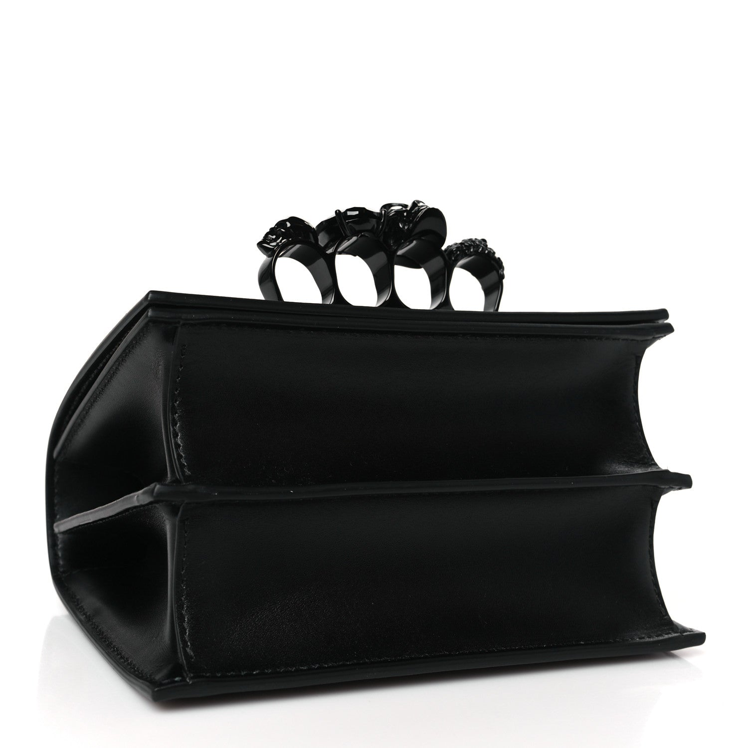 Alexander McQueen Calfskin Knuckle Crossbody Black 4 of 9