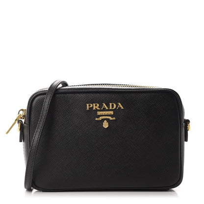 Prada Saffiano Lux Small Camera Crossbody Bag Black 1 of 10