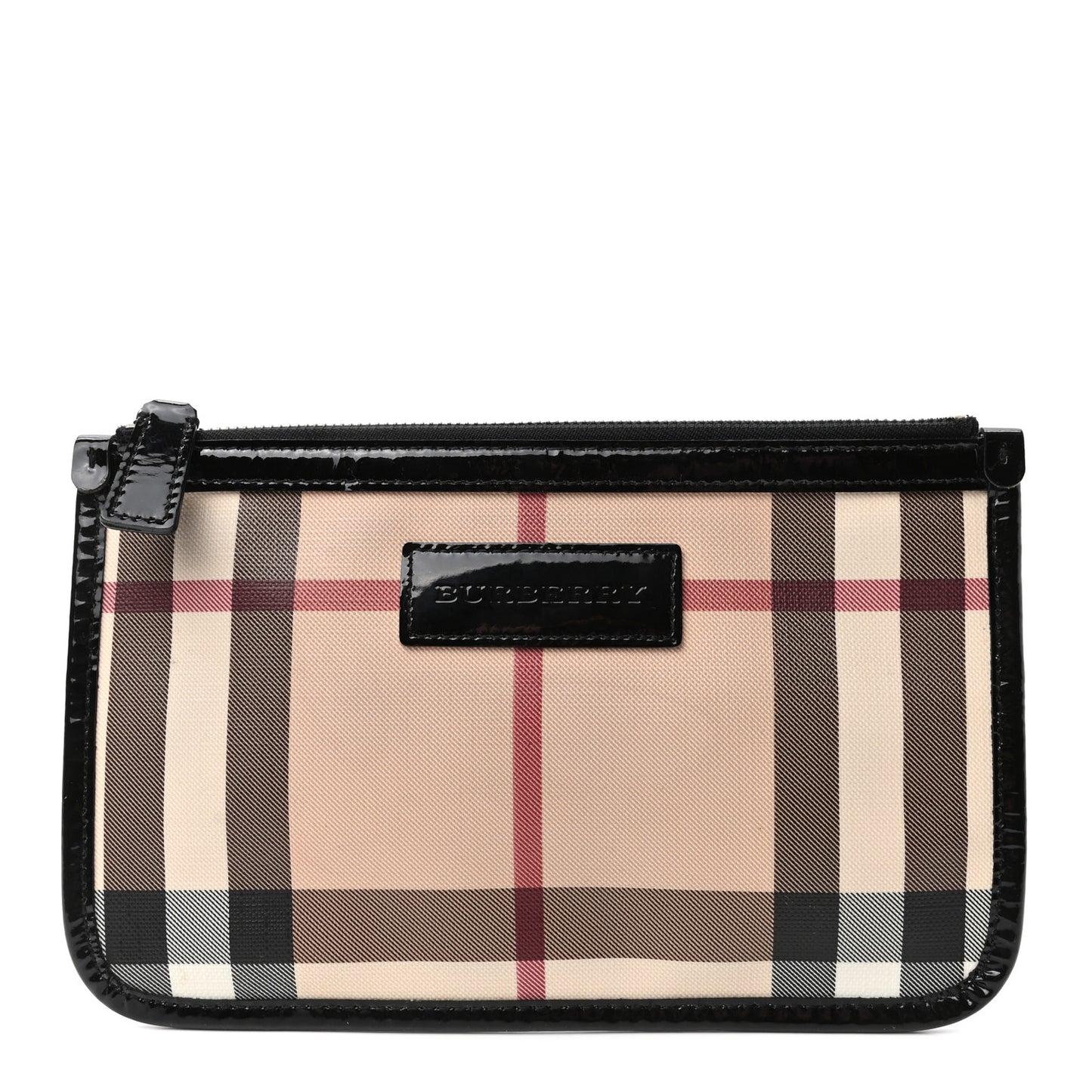 House Check Zip Pouch Black
