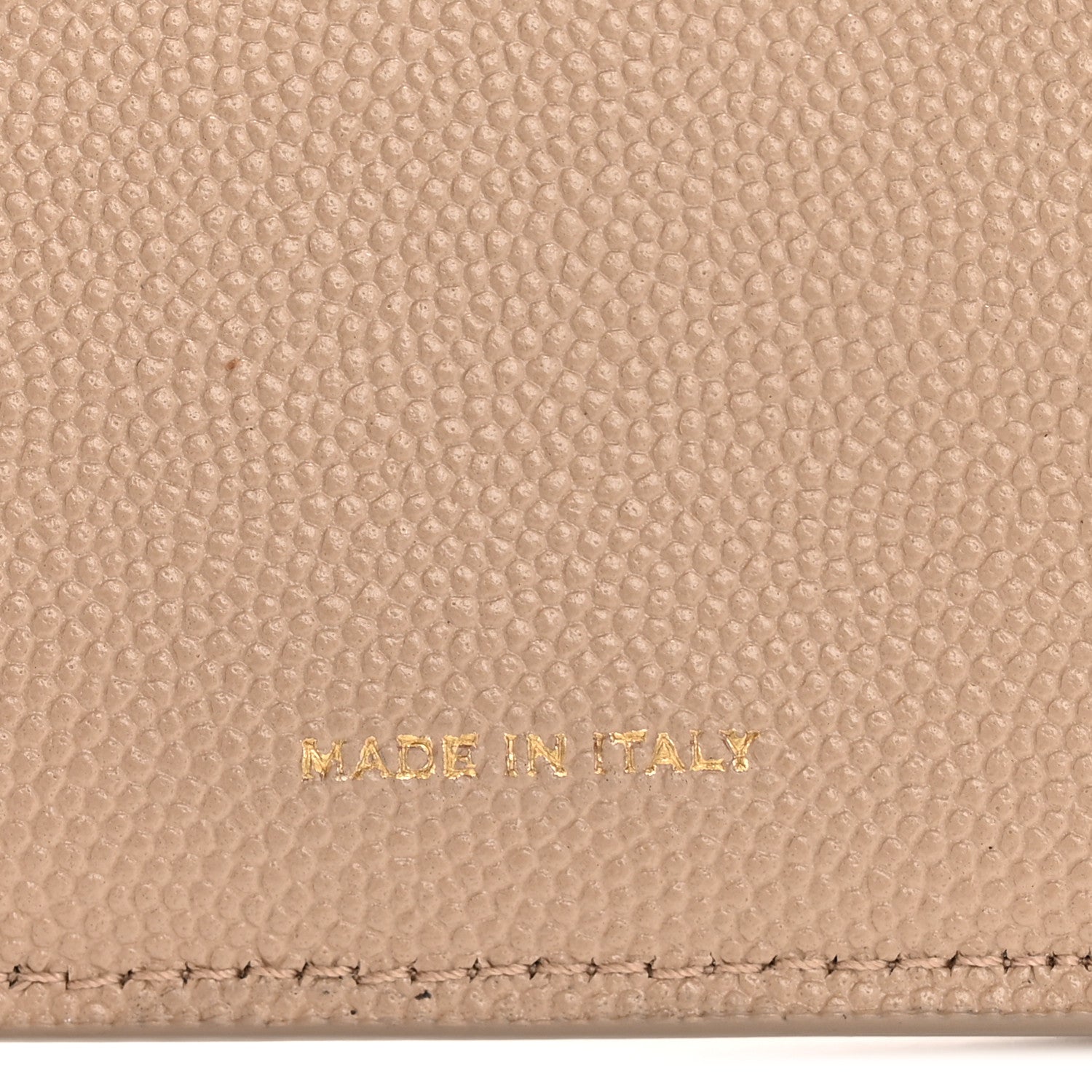 Saint Laurent Grain De Poudre Monogram Uptown Compact Wallet Dark Beige 7 of 12