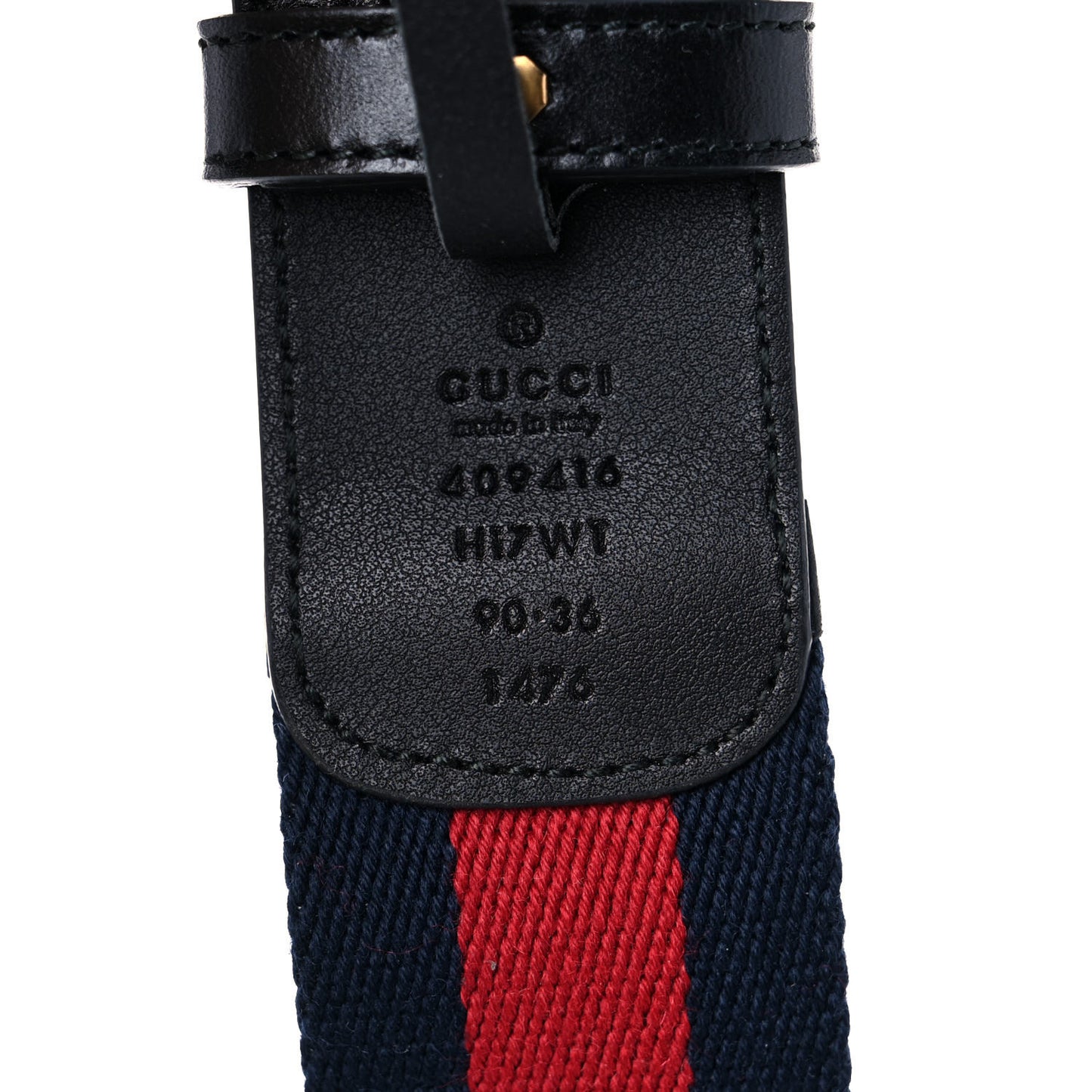 Nylon Calfskin Double G Web 40mm Belt 90 36 Blue Red Black