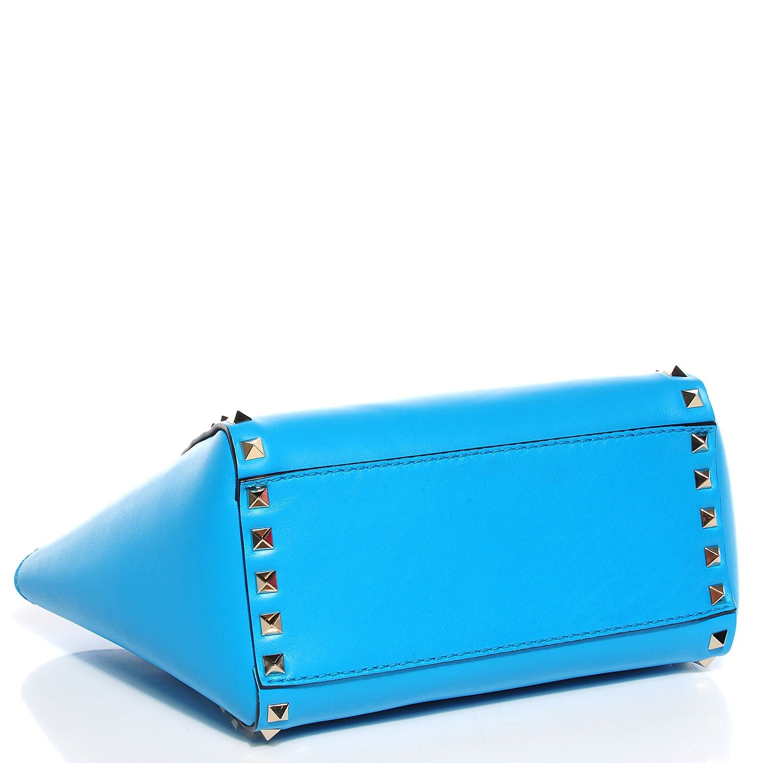 Valentino Garavani Vitello Mini Rockstud Double Handle Tote Parrot 4 of 7