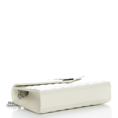 Saint Laurent Grain De Poudre Textured Mixed Matelasse Medium Triquilt Monogram Satchel Porcellana 5 of 7