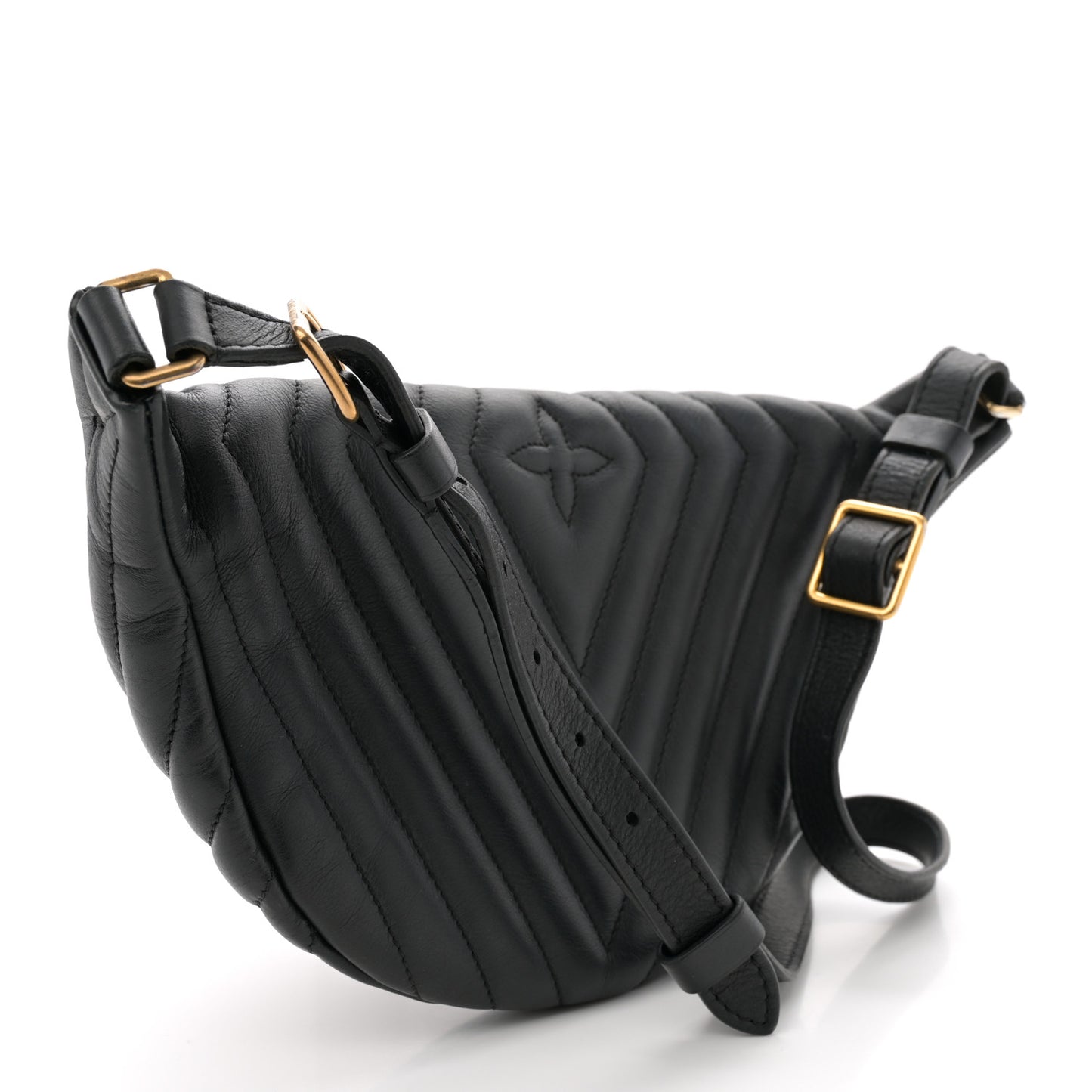 Calfskin Quilted New Wave Bumbag Black