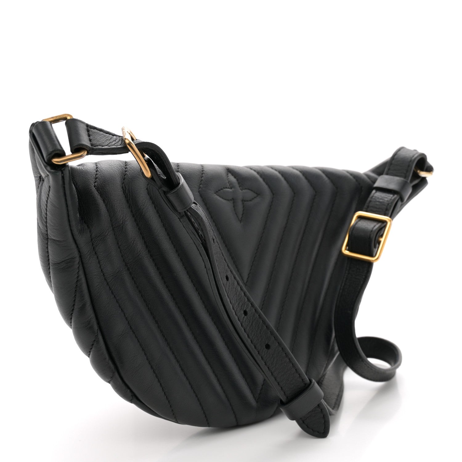 Louis Vuitton Calfskin Quilted New Wave Bumbag Black 3 of 10