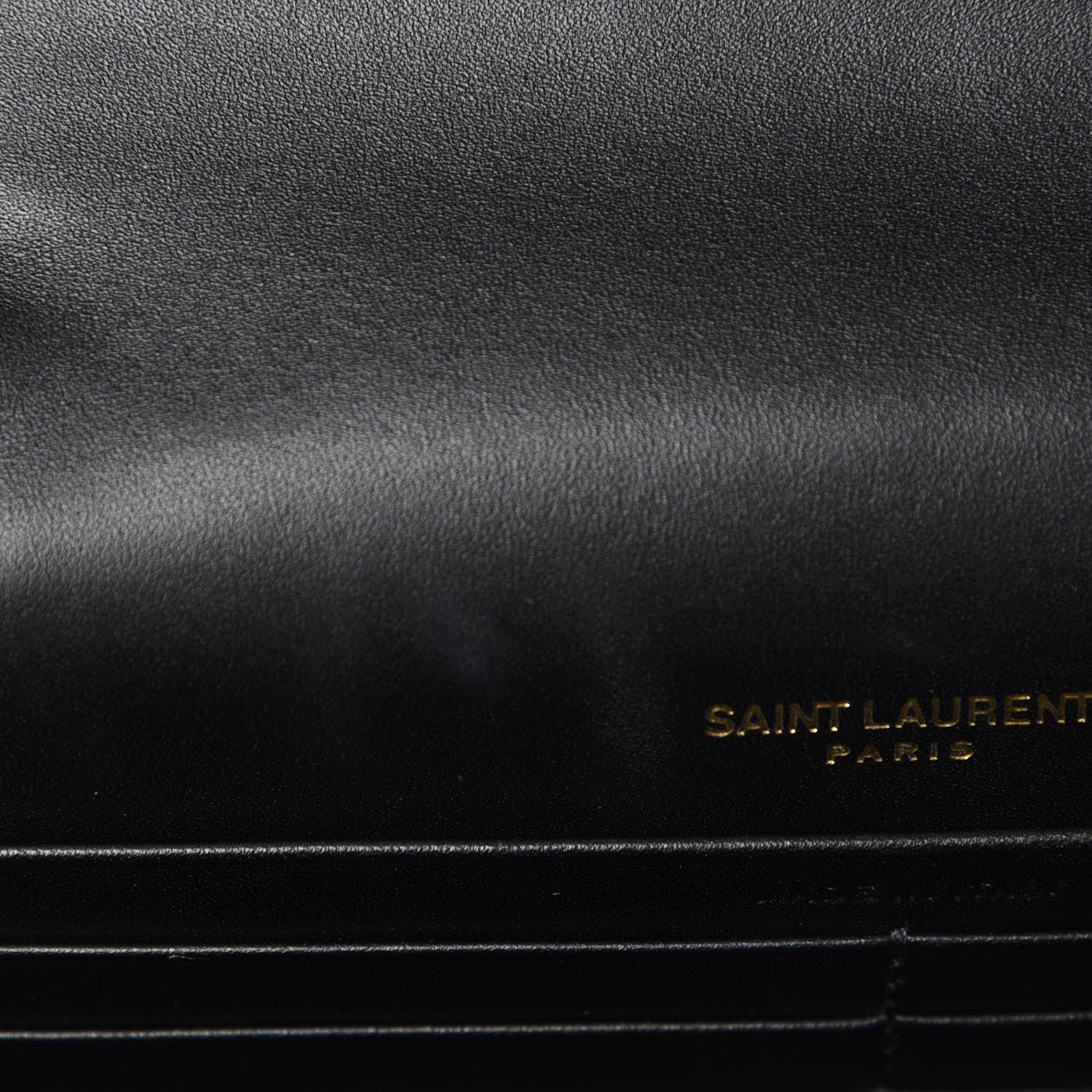 Saint Laurent Smooth Calfskin Classic Monogram Kate Tassel Chain Wallet Black 9 of 13