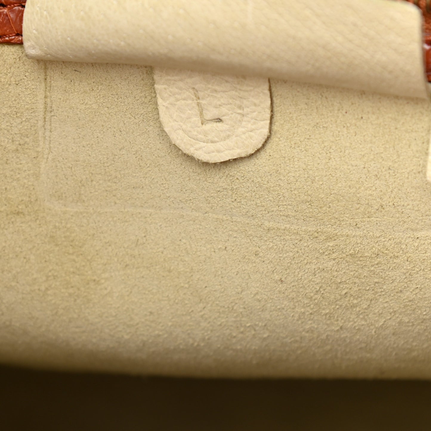 Linen Crocodile Tote Brown