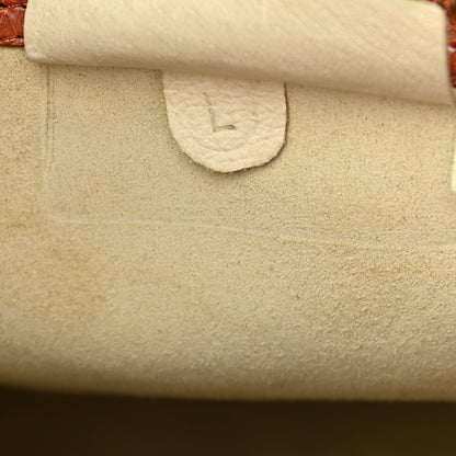 Nancy Gonzalez Linen Crocodile Tote Brown 7 of 13
