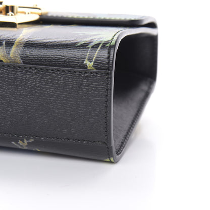 Gucci Calfskin Tropical Print Small Padlock Shoulder Bag Black Multi 10 of 10
