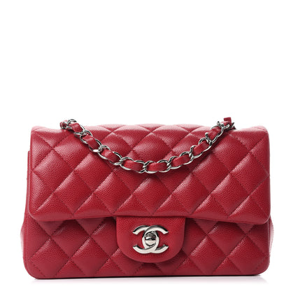 Chanel Caviar Quilted Mini Rectangular Flap Dark Pink 1 of 10