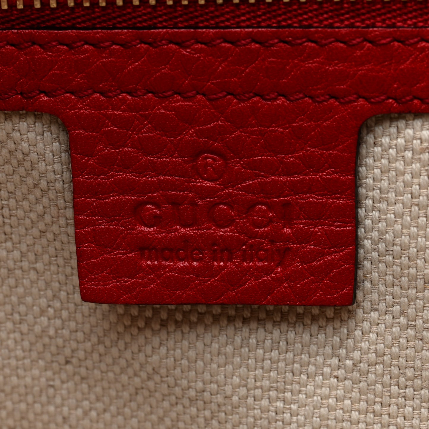 Pebbled Calfskin Large Soho Shoulder Bag Red