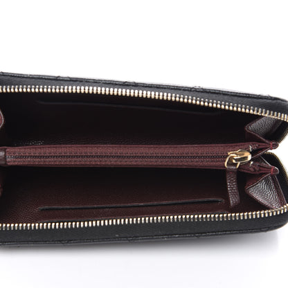 Chanel Caviar Quilted Medium Zip Around Wallet Black 4 of 10