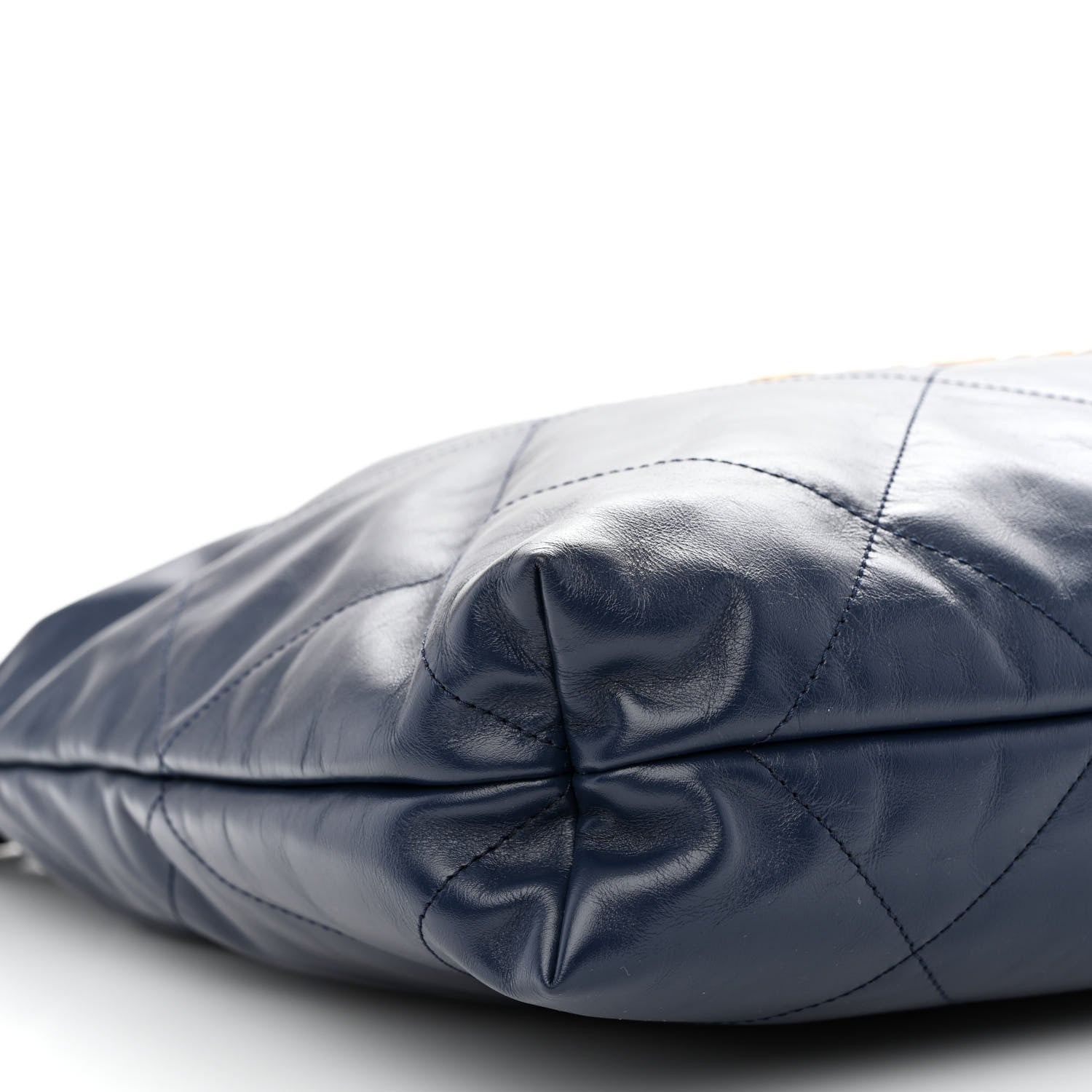 Chanel Shiny Calfskin Quilted Chanel 22 Navy Blue 10 of 12