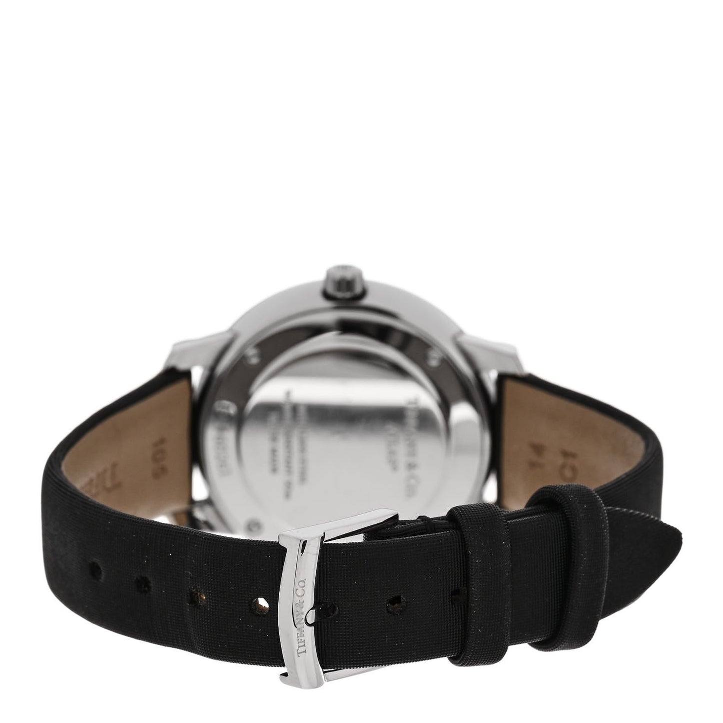 Stainless Steel Satin Diamond Bezel 31mm Atlas 2-Hand Quartz Watch Black